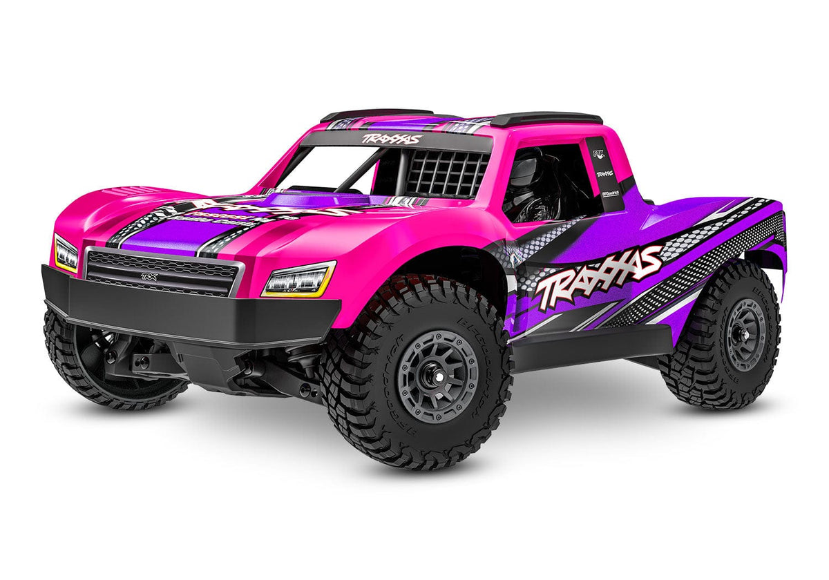 Pembe Traxxas Mini Slash 4X4 BL-2S short course RC araba